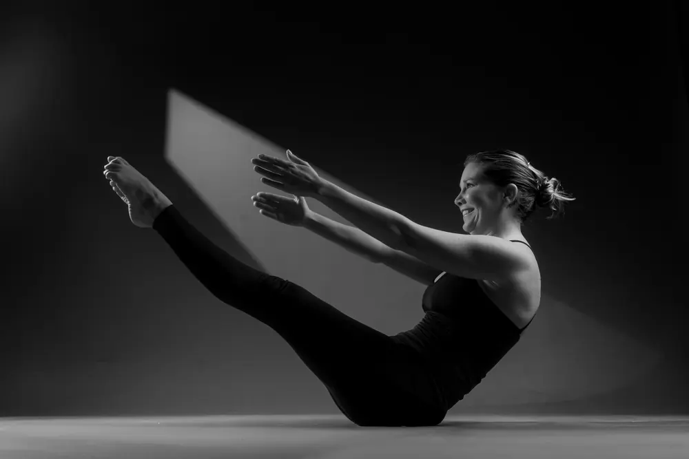 Pilates en blanco y negro