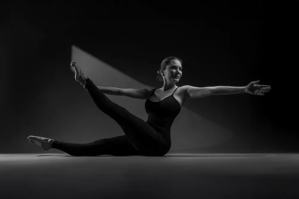 Pilates en blanco y negro