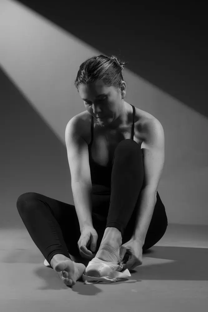 Pilates en blanco y negro
