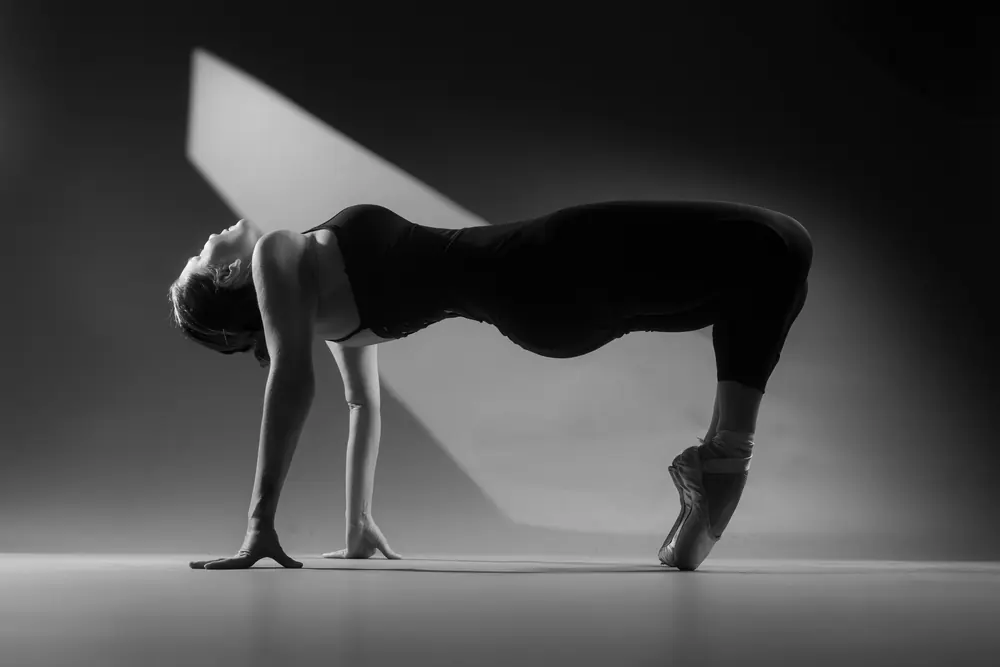 Pilates en blanco y negro