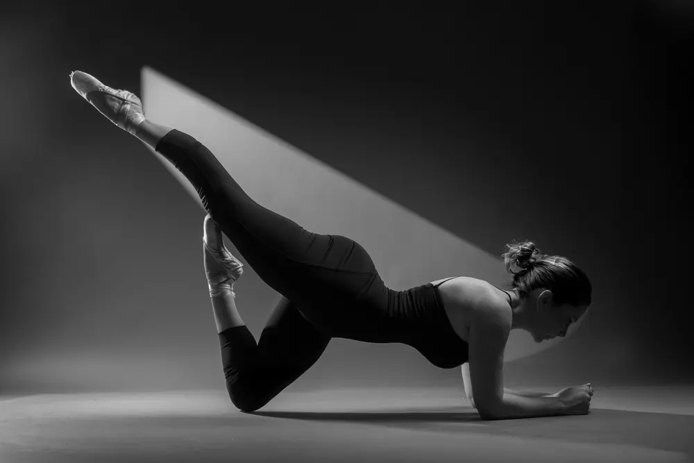Pilates en blanco y negro