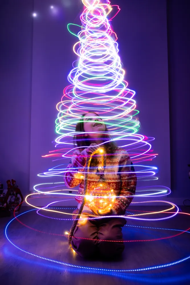 Retrato de Navidad en familia